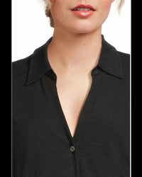Lilla P - Side Pleat Button Down Shirt