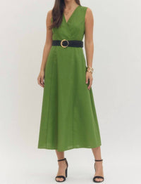 entro Chic Needs Midi Dress in green - women's dress