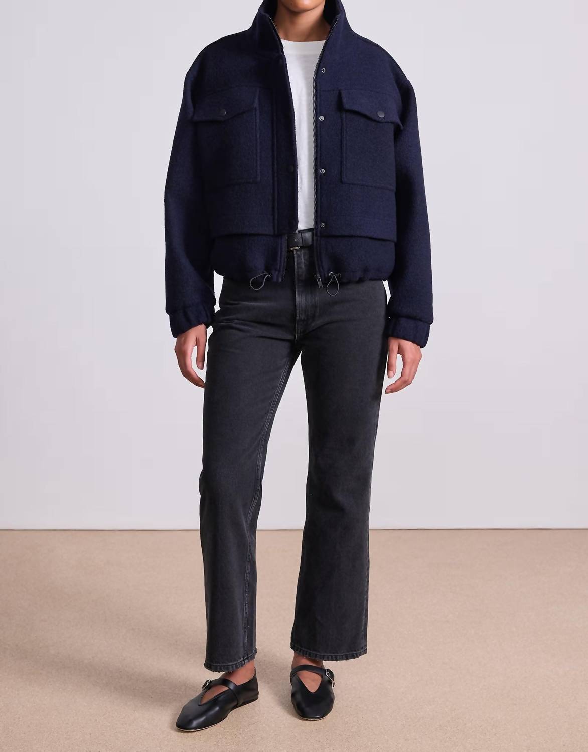 Apiece Apart - Selva Cropped Bomber Jacket
