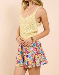Sadie & Sage - FInd Yourself Open Work Sweater Tank