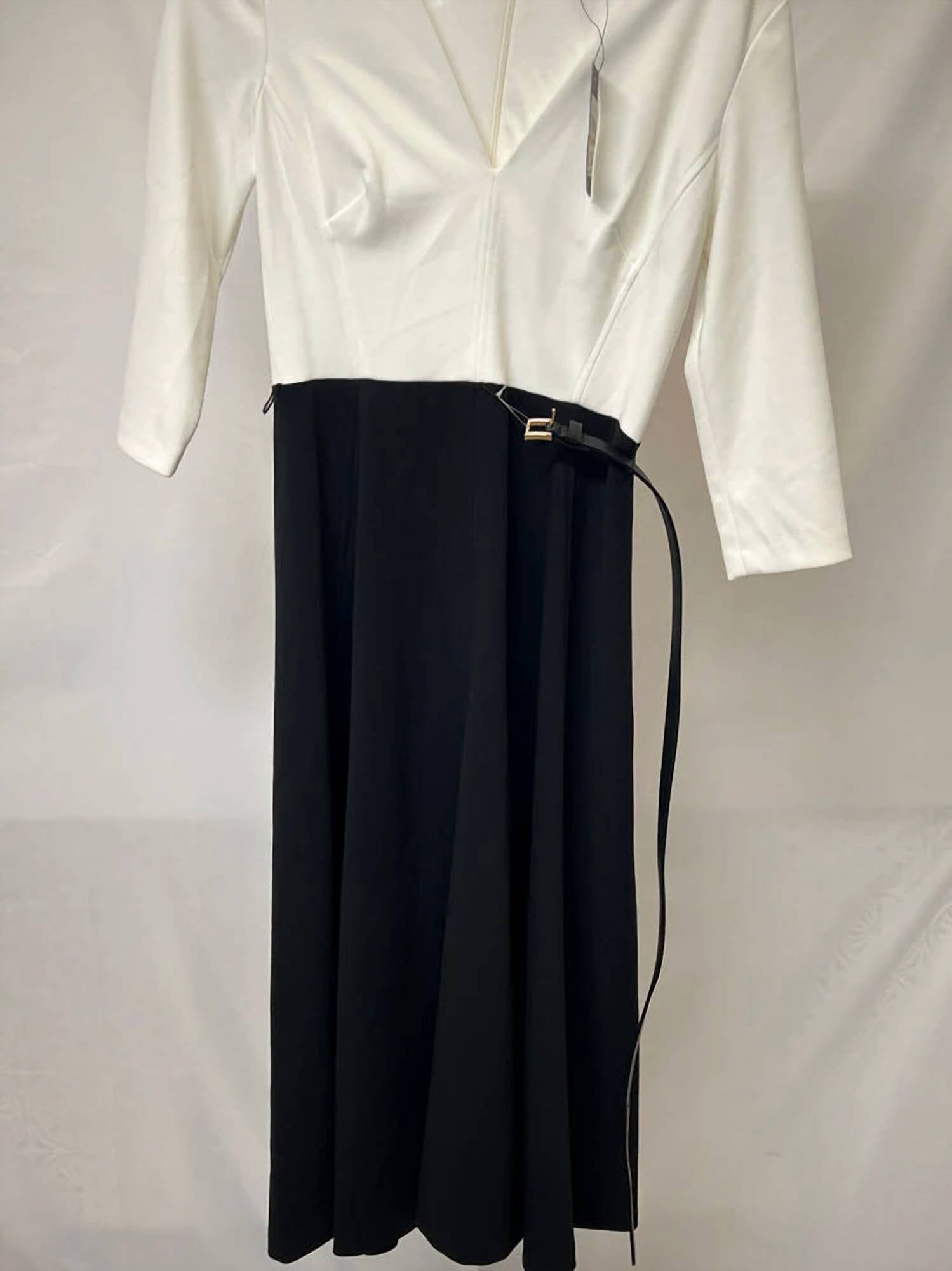 Tommy Hilfiger - V-neck Colorblock Midi Dress