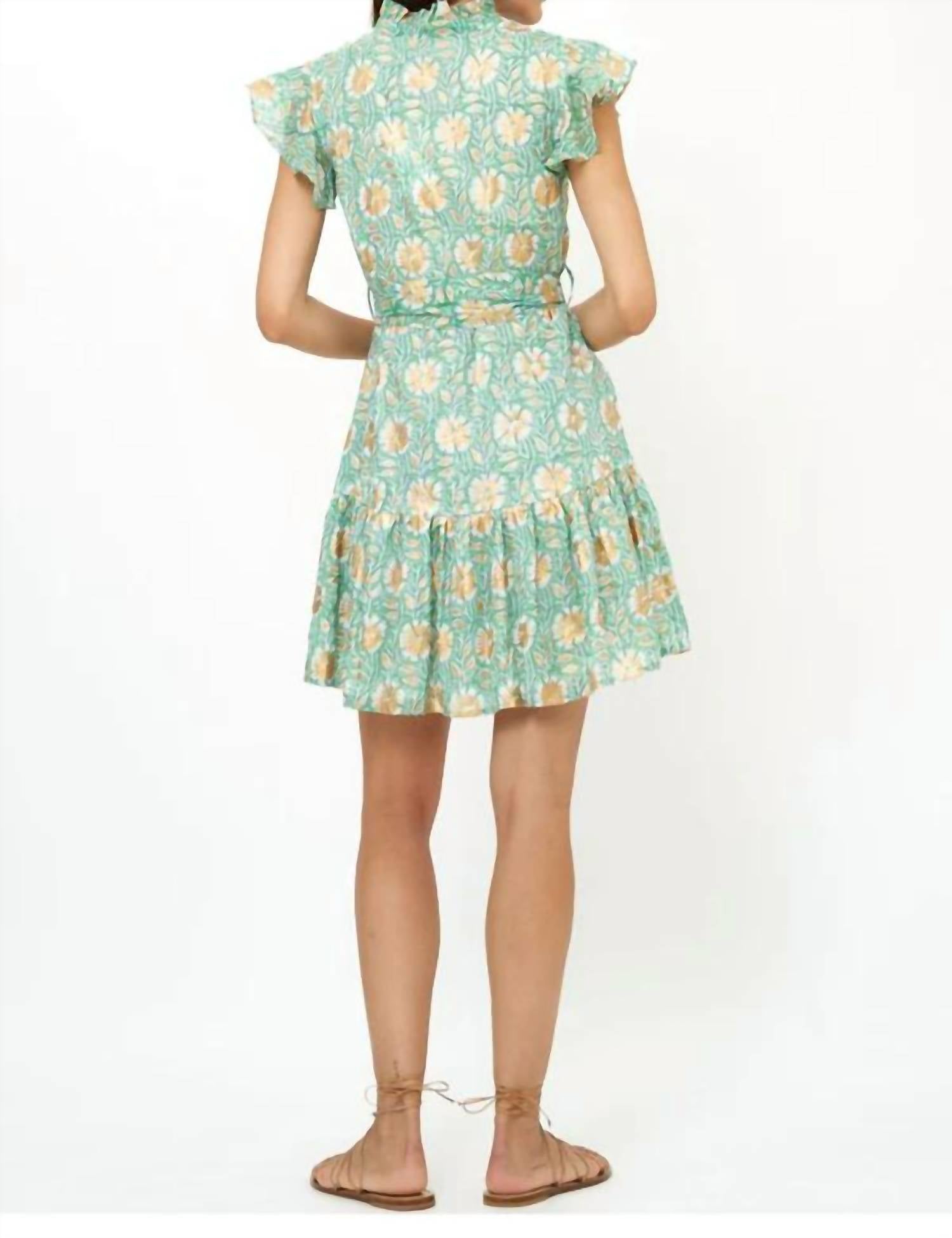 Oliphant - Ruffle Collar Button Mini Dress