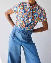Hope For Flowers - Scarf Tie Button Down Top