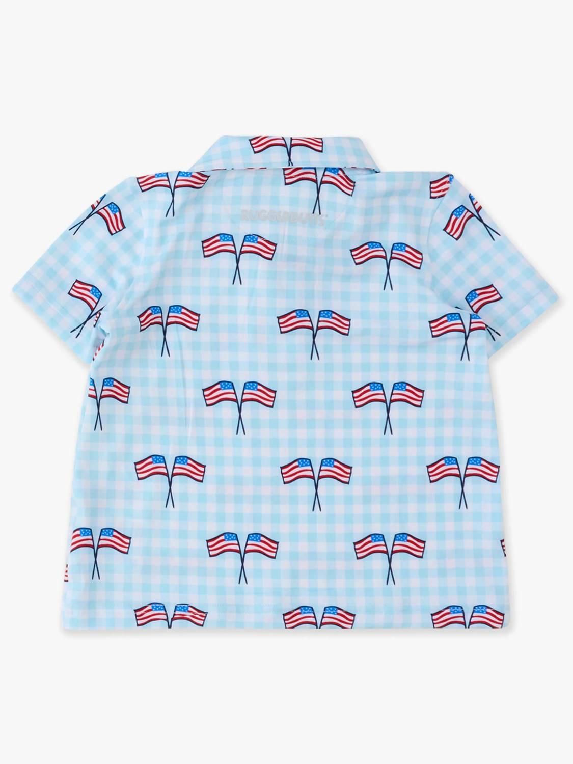 Rufflebutts - Boy's Patriotic Performance Polo