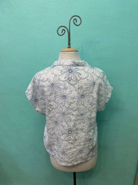 Cut Loose - Women's Daisy Short Sleeve Boxy Button Down Shirt