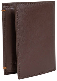 Jack Abrahams - Men's Goat Nappa Leather Bi-fold Wallet With Zipper Pocket