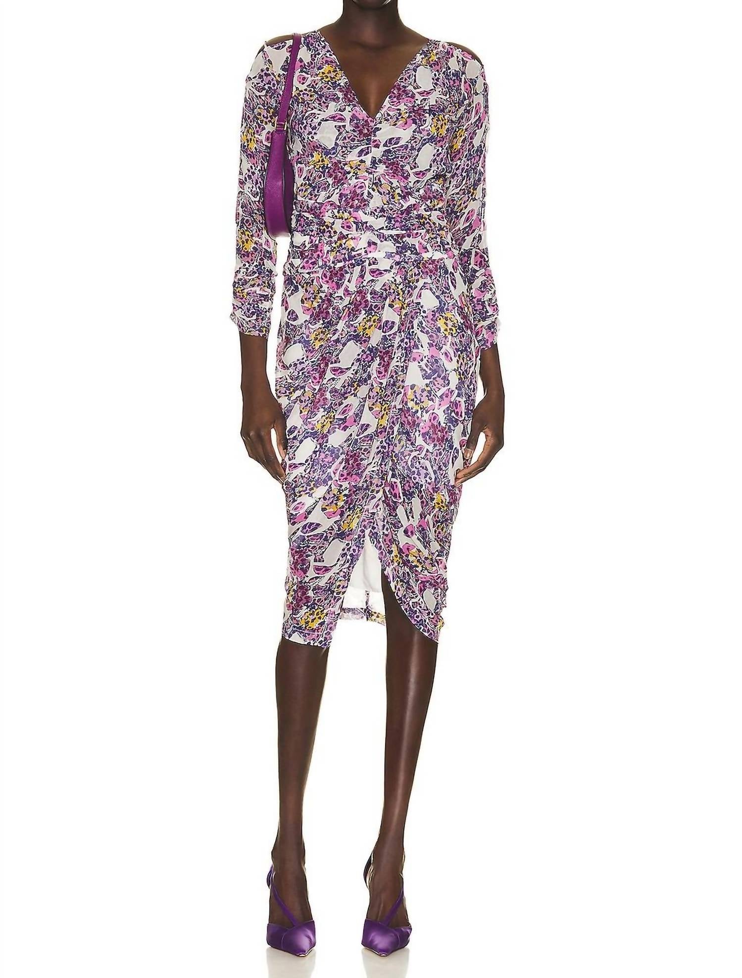 Iro - Jarida Mixed-print Pleated Viscose Dress