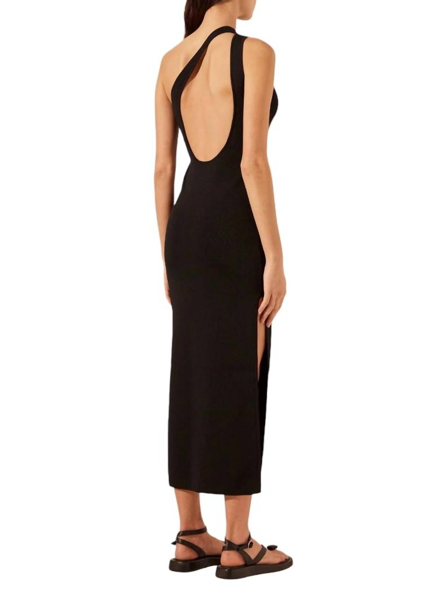 Shona Joy - BASIC ONE SHOULDER OPEN BACK MIDI DRESS