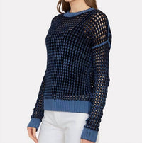 Autumn Cashmere - Inked Chunky Mesh Crew Sweater