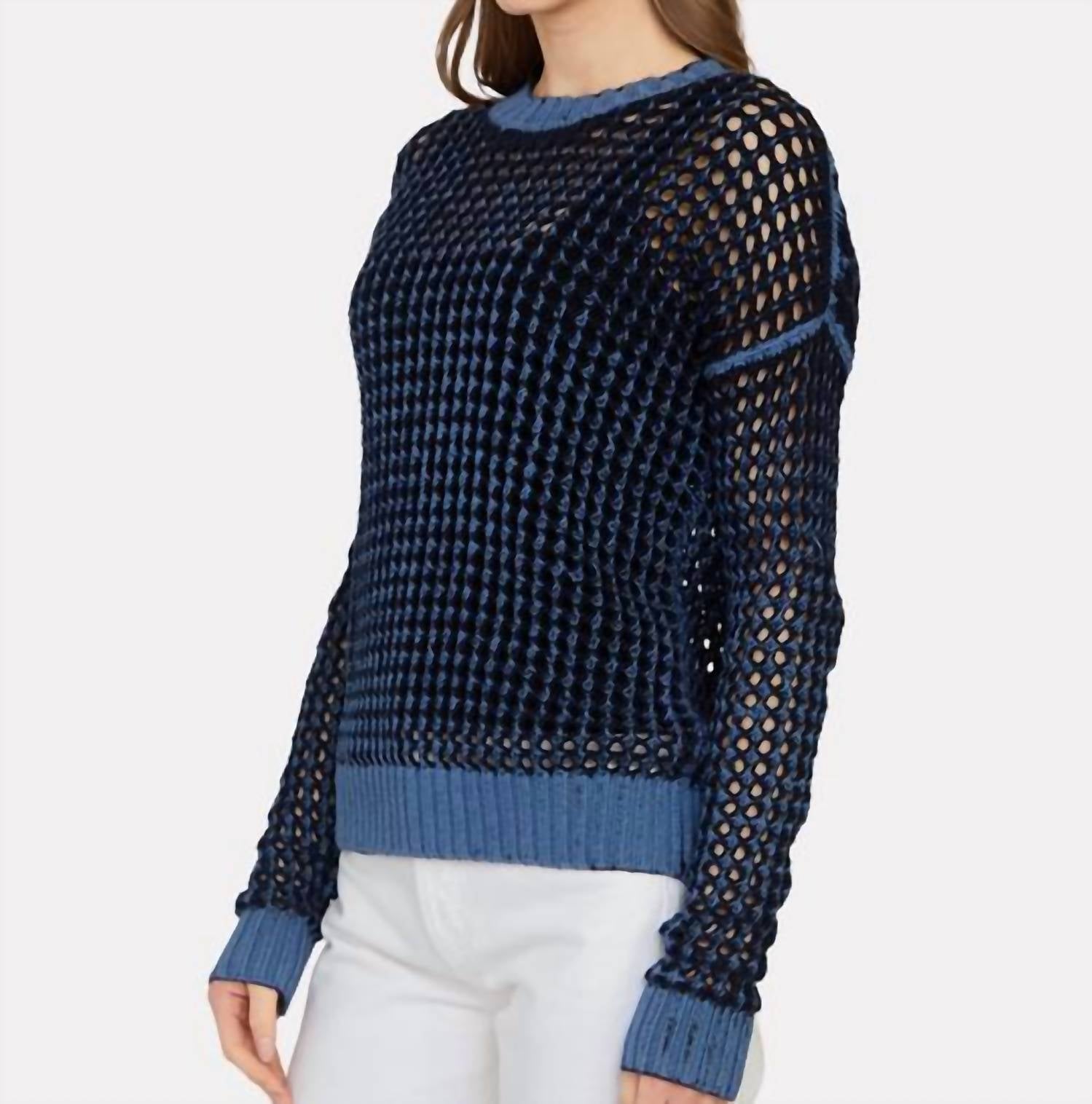 Autumn Cashmere - Inked Chunky Mesh Crew Sweater