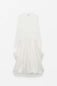 SIMKHAI Kenlie Taffeta Knit Midi Dress in ivory - women's dress - view 6