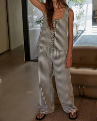 By Together - Nikola Wide Leg Striped Pant