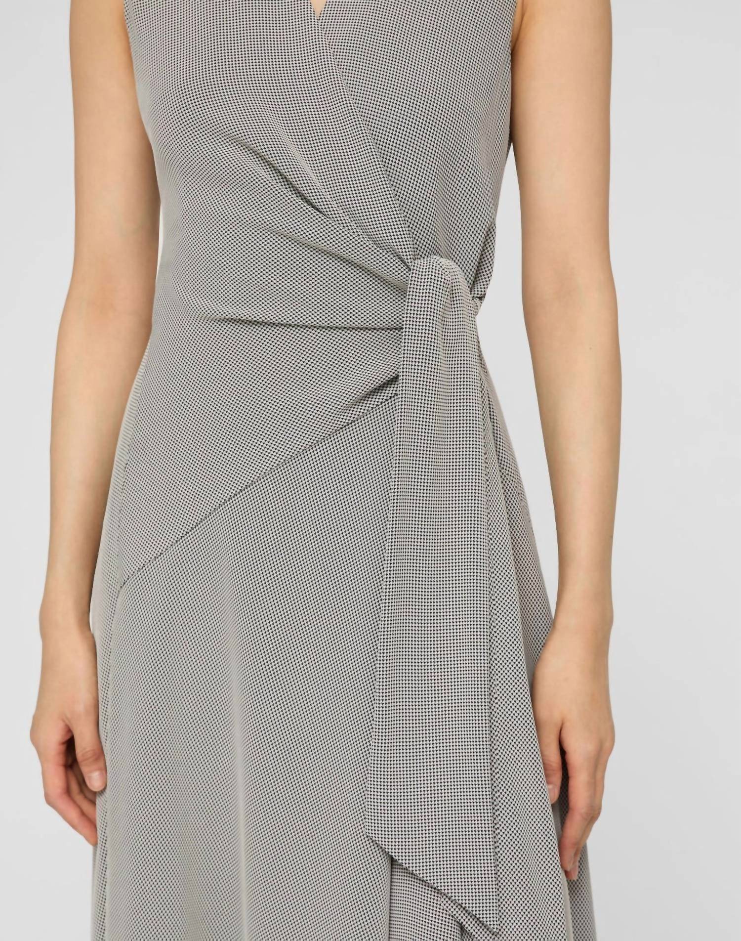 Lafayette 148 - Fluid Houndstooth Jacquard Midi Dress