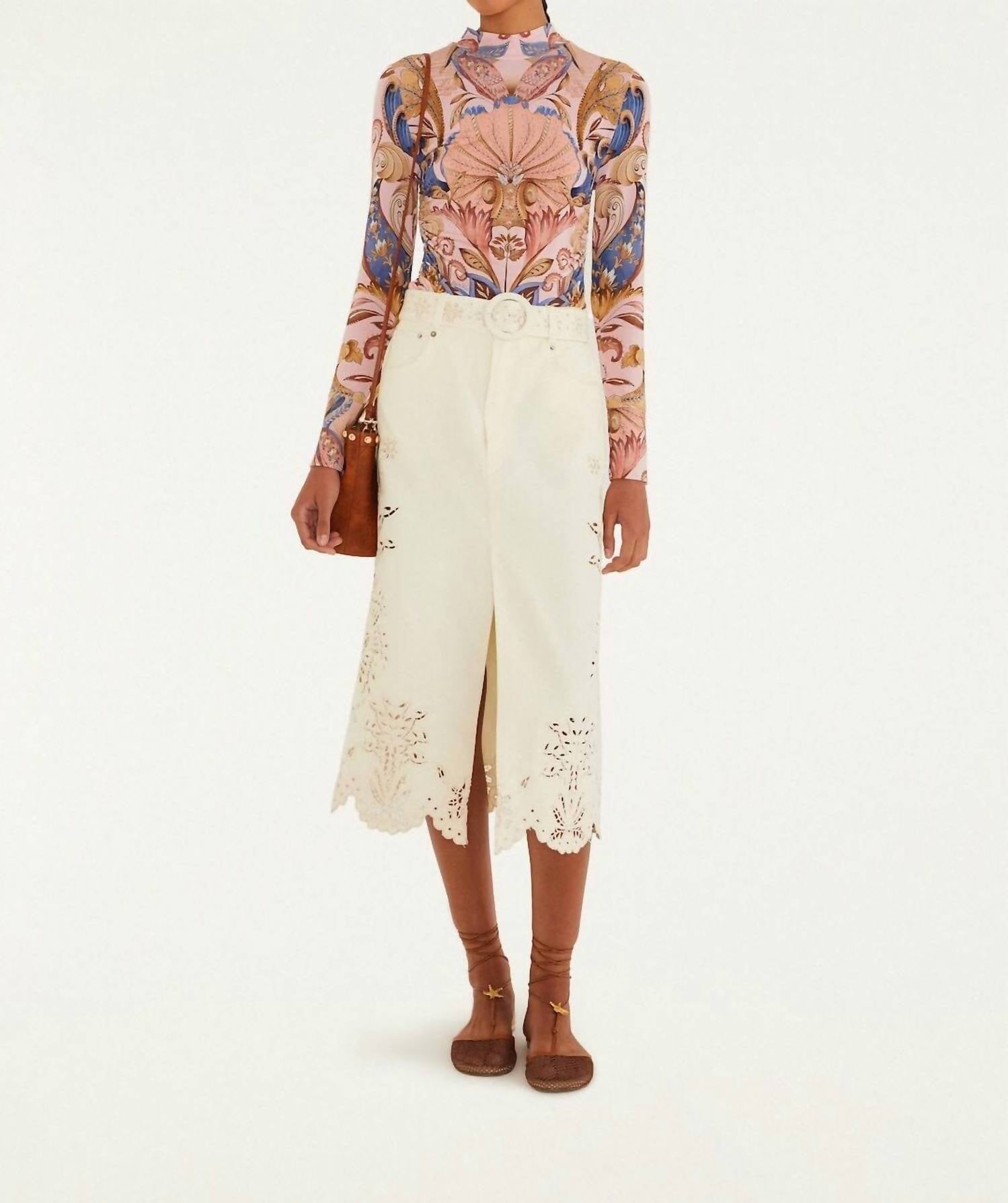 Farm Rio - Sea Garden Scarf Print Blouse