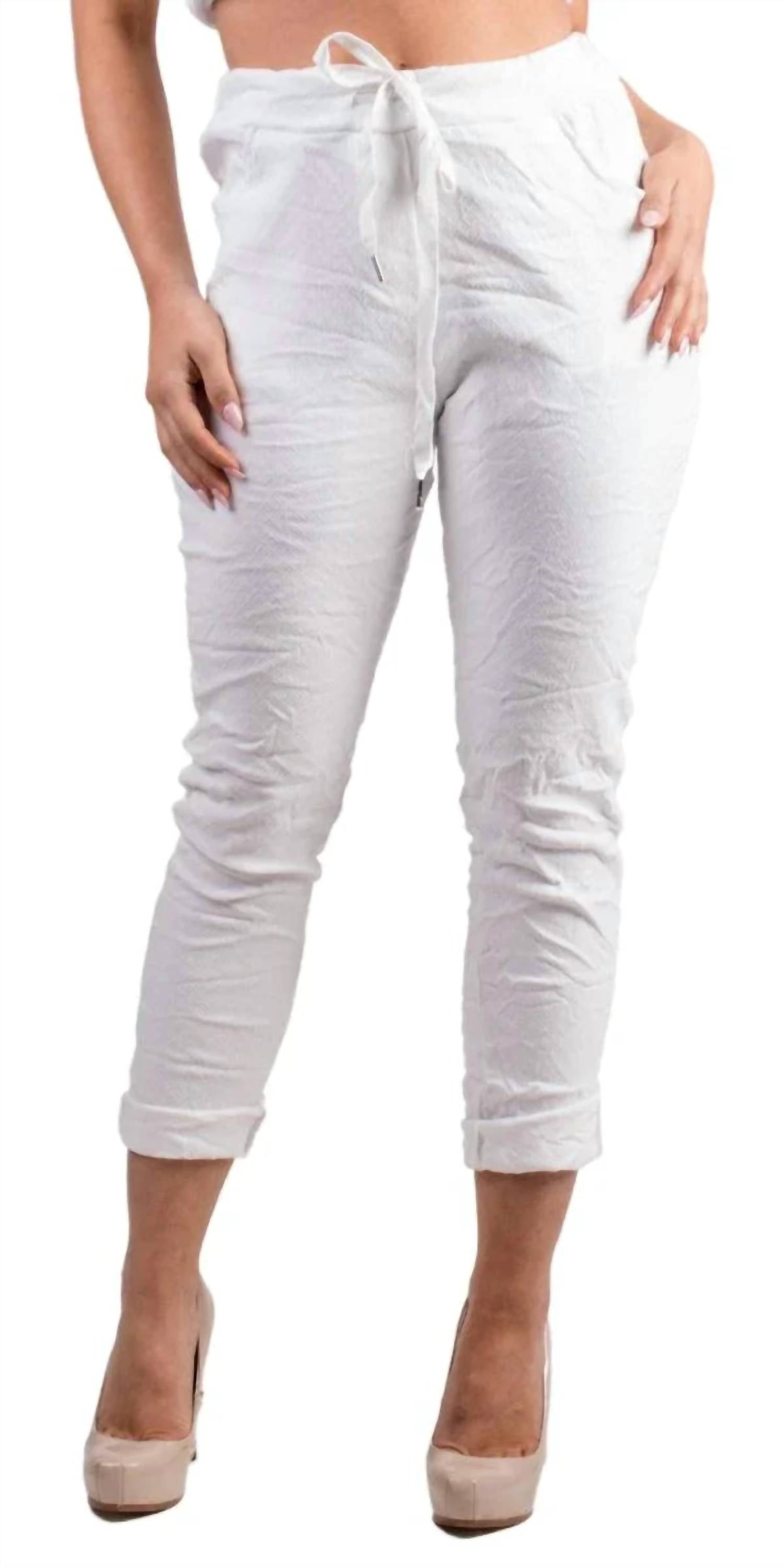 Gigi Moda - Diamante Tie-Waist Pants