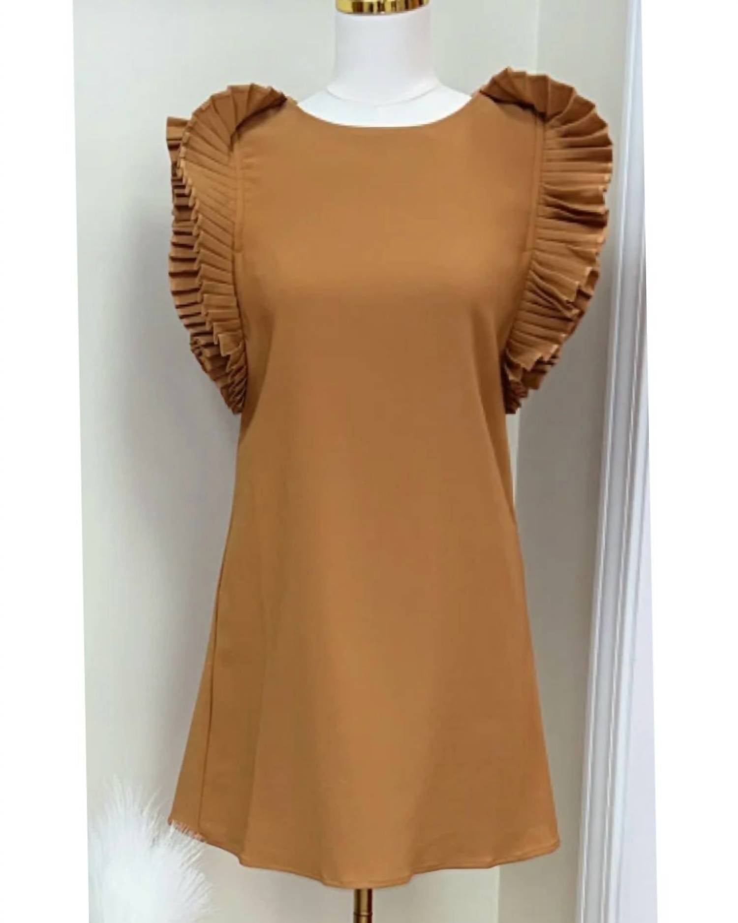 Carole Christian - Women's Flutter Sleeve Dress