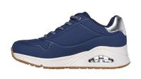 Skechers Women's Uno-shimmer Away Shoes in navy silver - women's sneaker - view 4