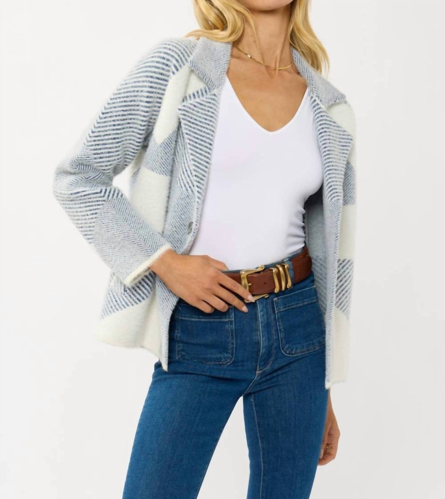 Lovestitch - Luna Sutton Double-breasted Sweater Jacket