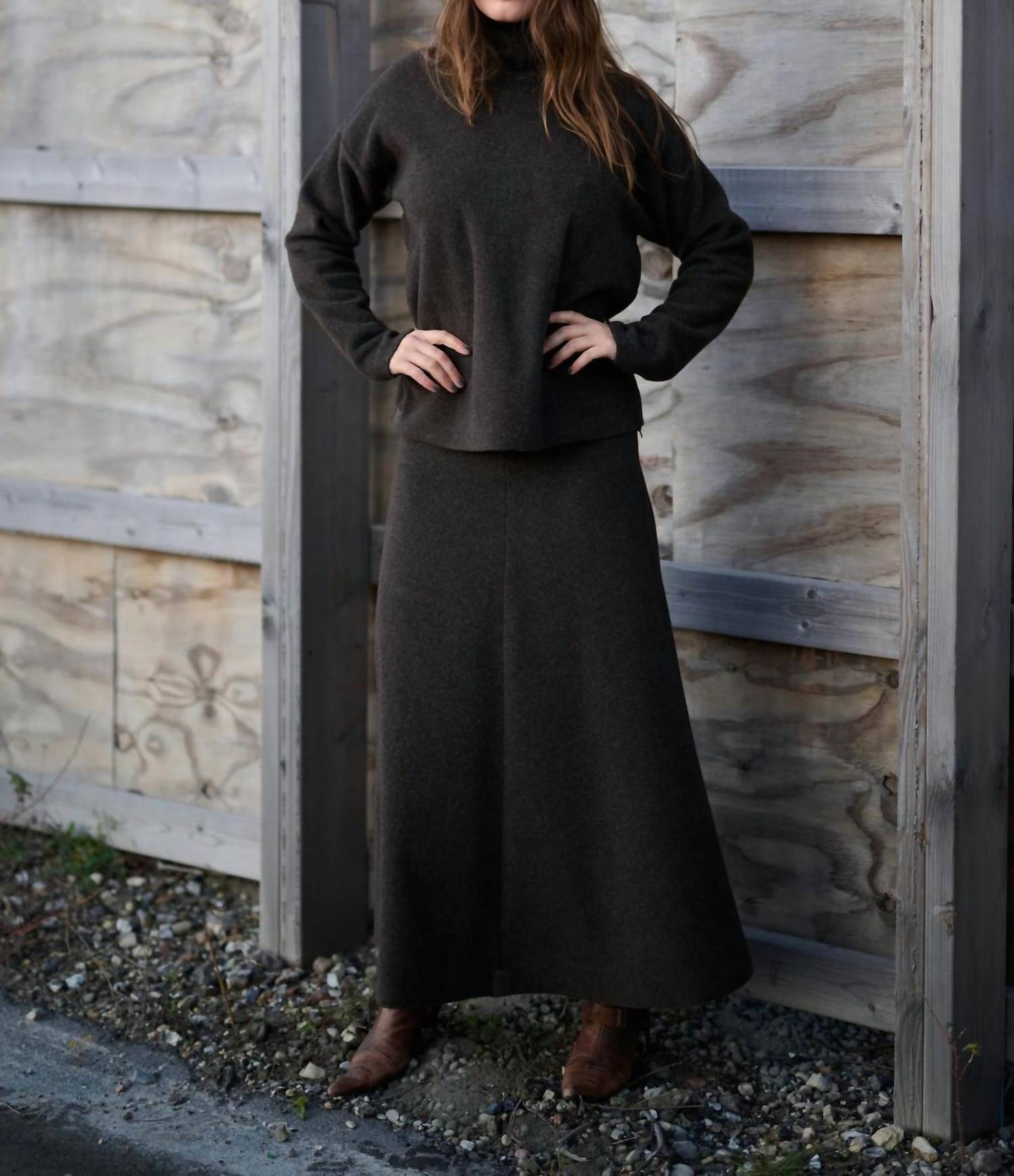 Henriette Steffensen - Fleece Long Flared Skirt