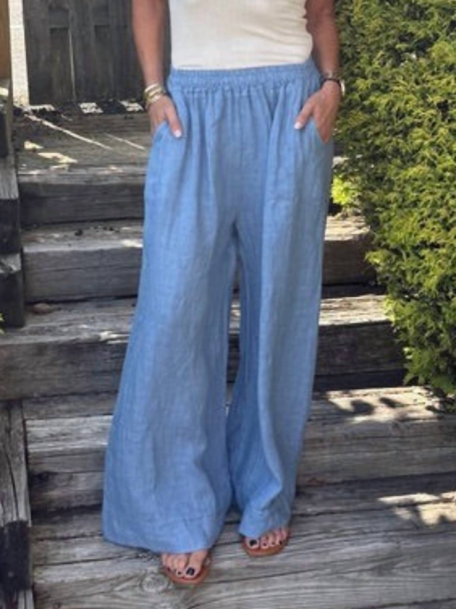 Brand Bazar - Loren Linen Palazzo Pants
