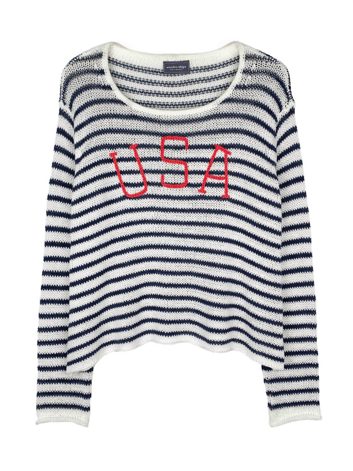 Wooden Ships - Usa Striped Crewneck Sweater