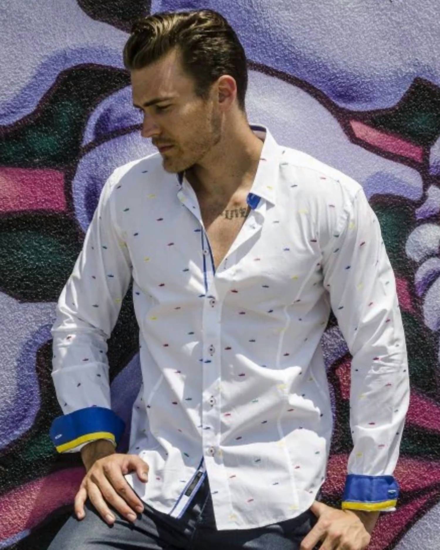 Eight X - Fill Coupe Colorful Sneakers Button Down Shirt