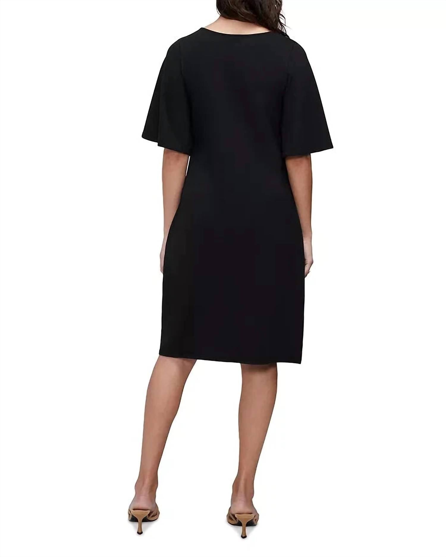 Three Dots - Women's Dots Boat Neck Dress