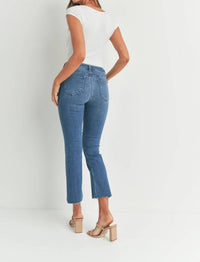 Just Black Denim - High Rise Tonal Crop Flare Jeans