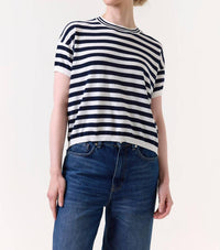 Brodie Cashmere - Bree Stripe Boxy Tee
