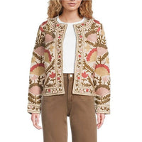 Charlie B - Edge To Edge Embroidered Cotton Jacket