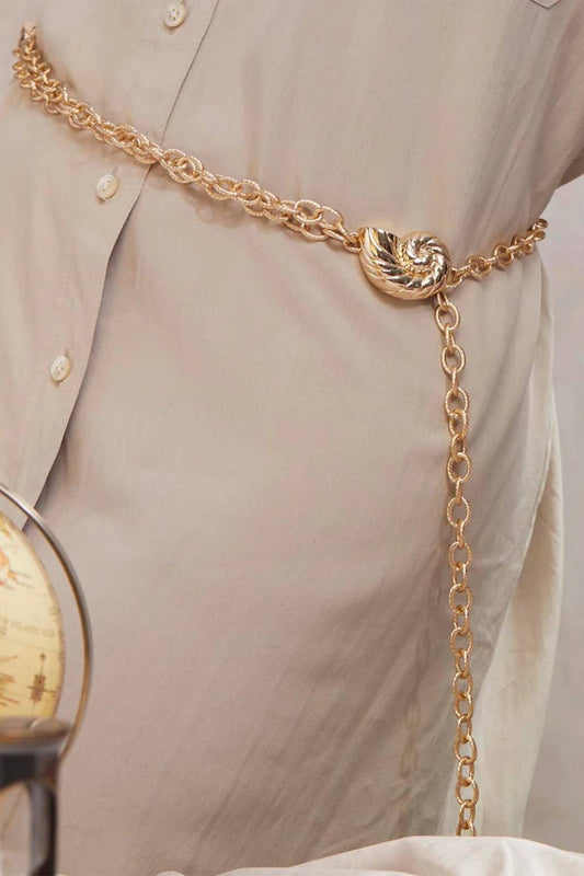 Lele Sadoughi - Women's Shell Chain Belt With Adjustable