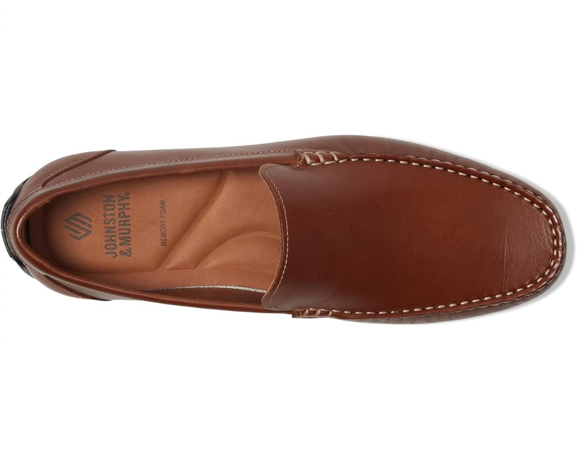 JOHNSTON & MURPHY Men's Beck Venetian Loafer in tan full grain - men's loafer - view 5