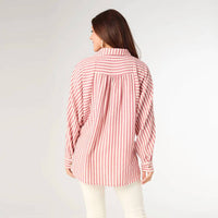 Coco + Carmen - Kathy Relaxed Fit Button Front Striped Top