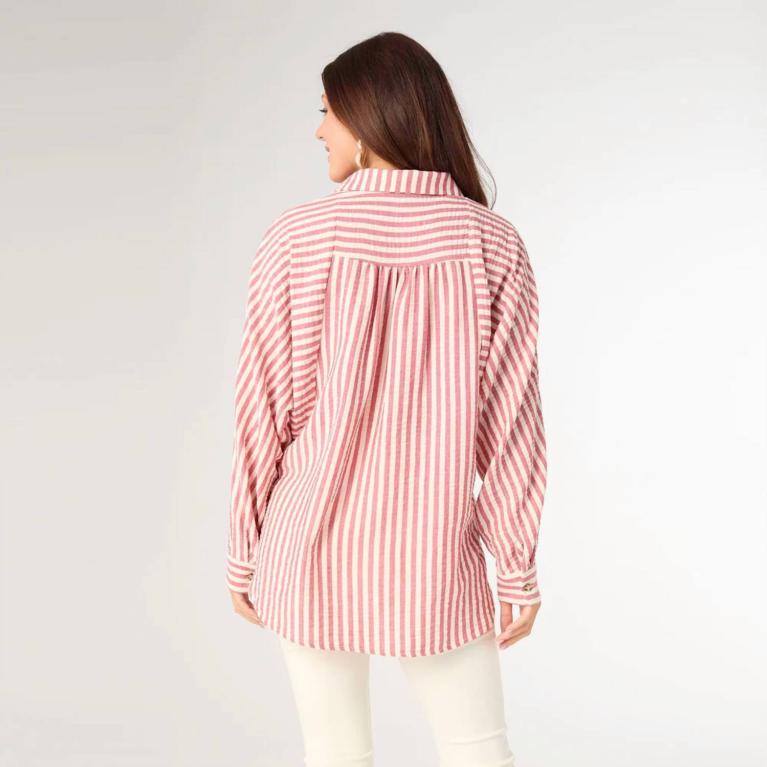 Coco + Carmen - Kathy Relaxed Fit Button Front Striped Top
