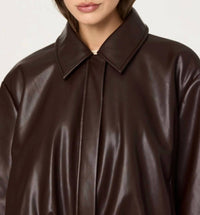Astr - Raevin Faux Leather Bomber Jacket