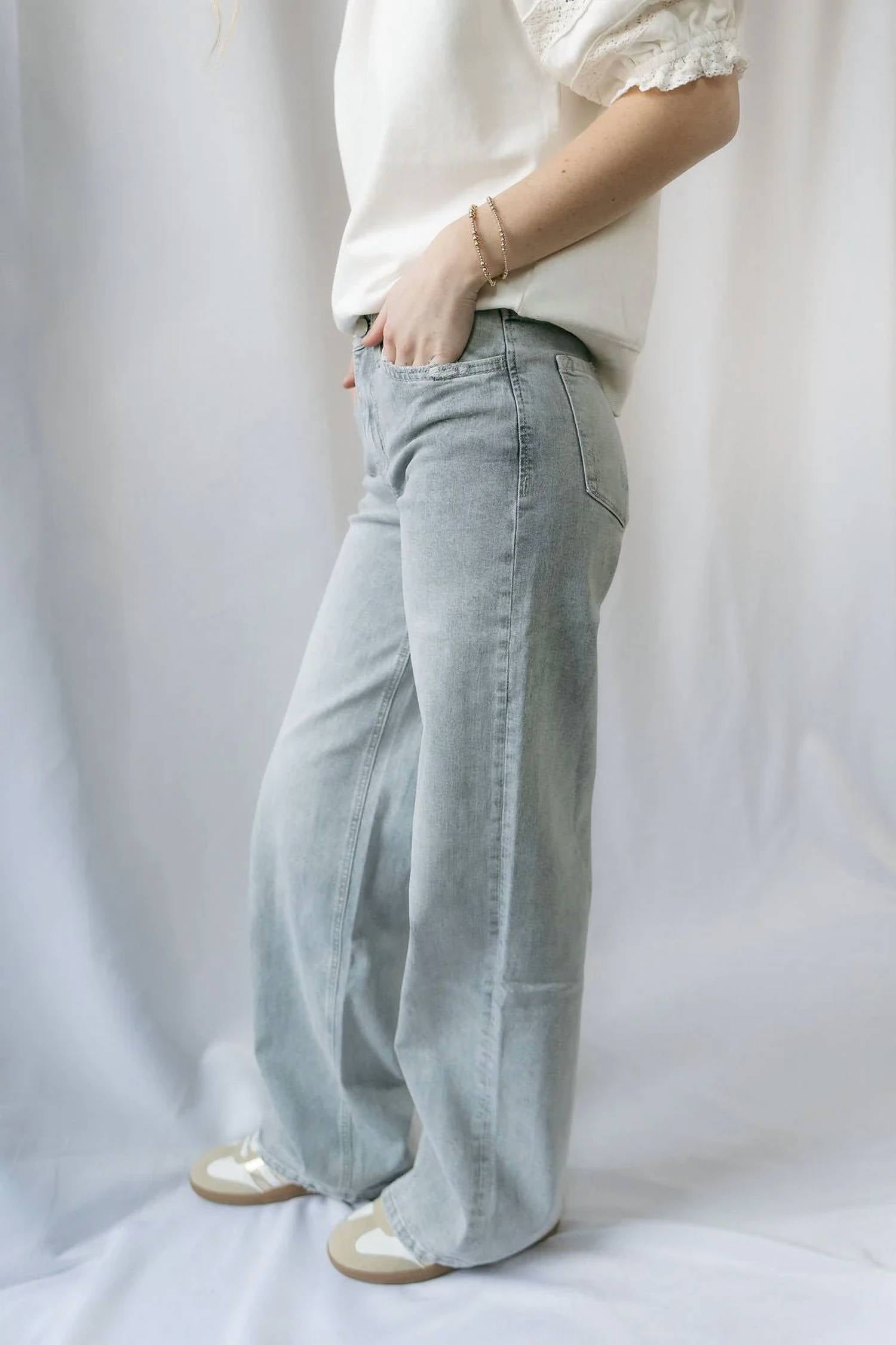Flying Monkey - Montego Bay High Rise Wide Leg Jeans