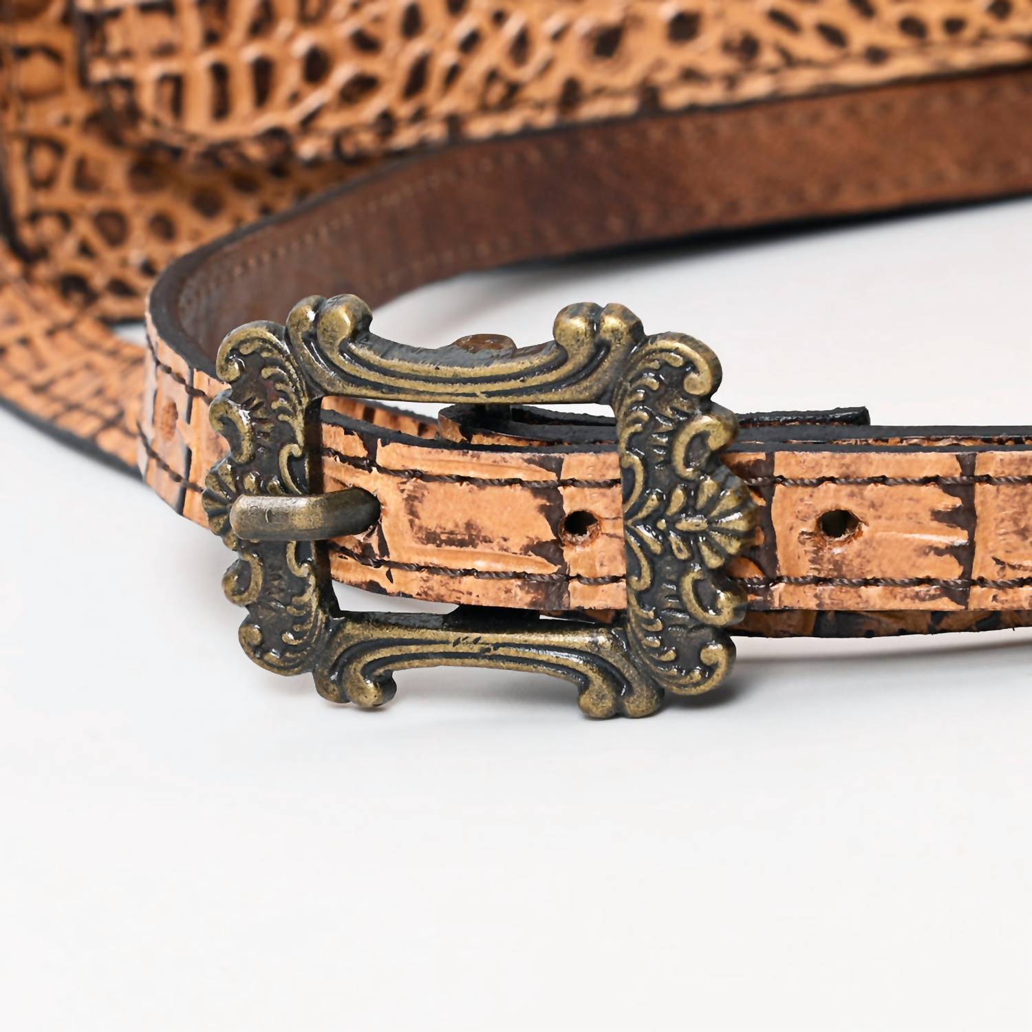 American Darling - Women's Crocodile Tooled Crossbody Purse