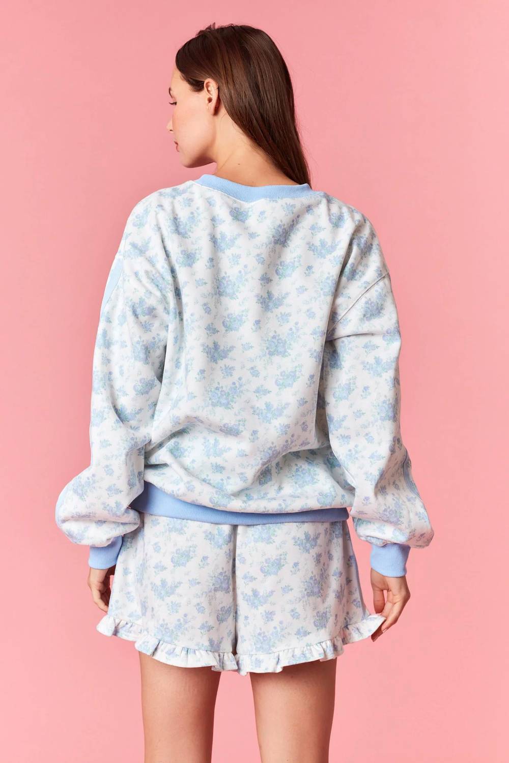 Peach Love - Soft Skies Floral Sweatshirt