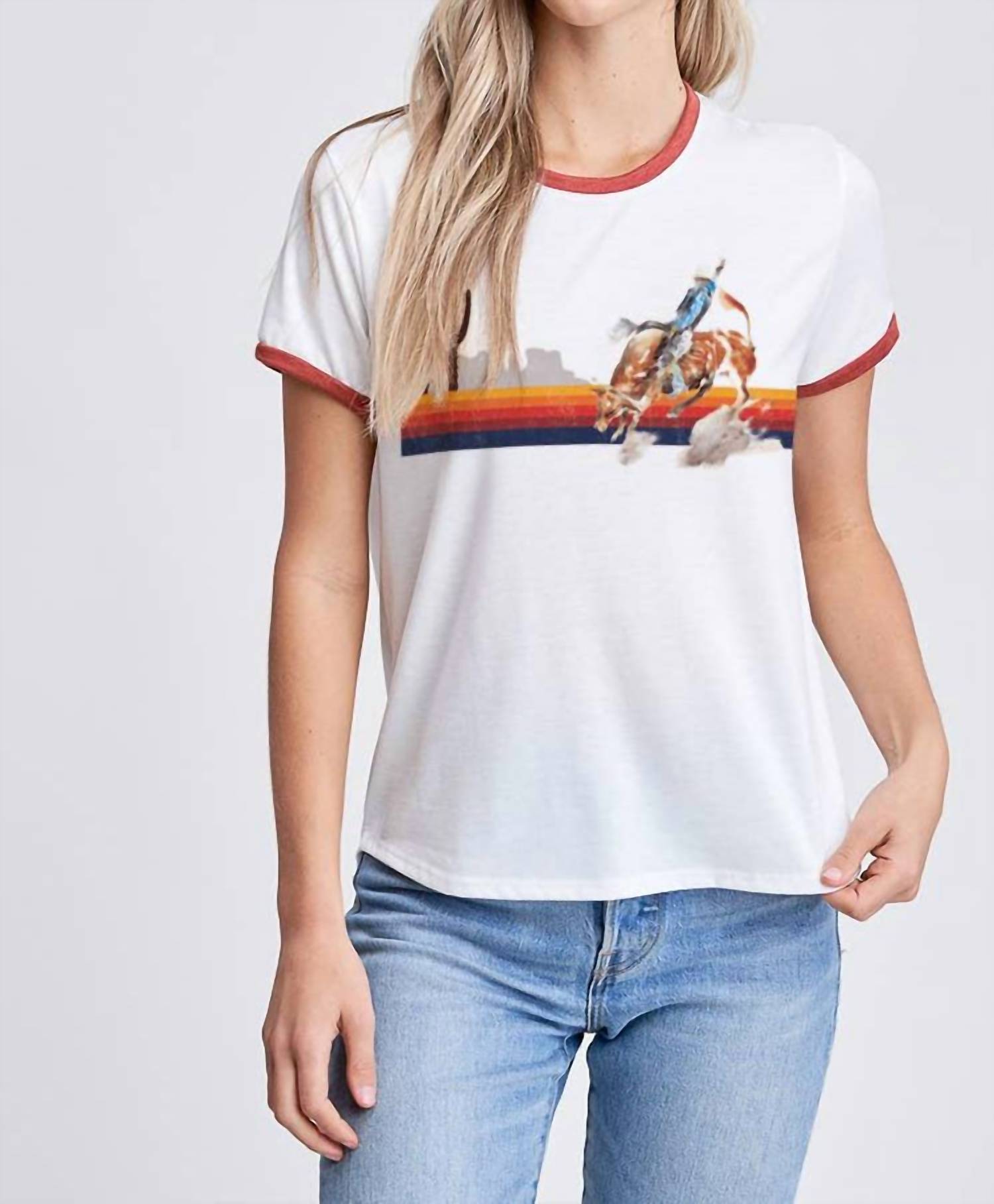 Phil Love - The Rodeo Stripe Ringer Tee