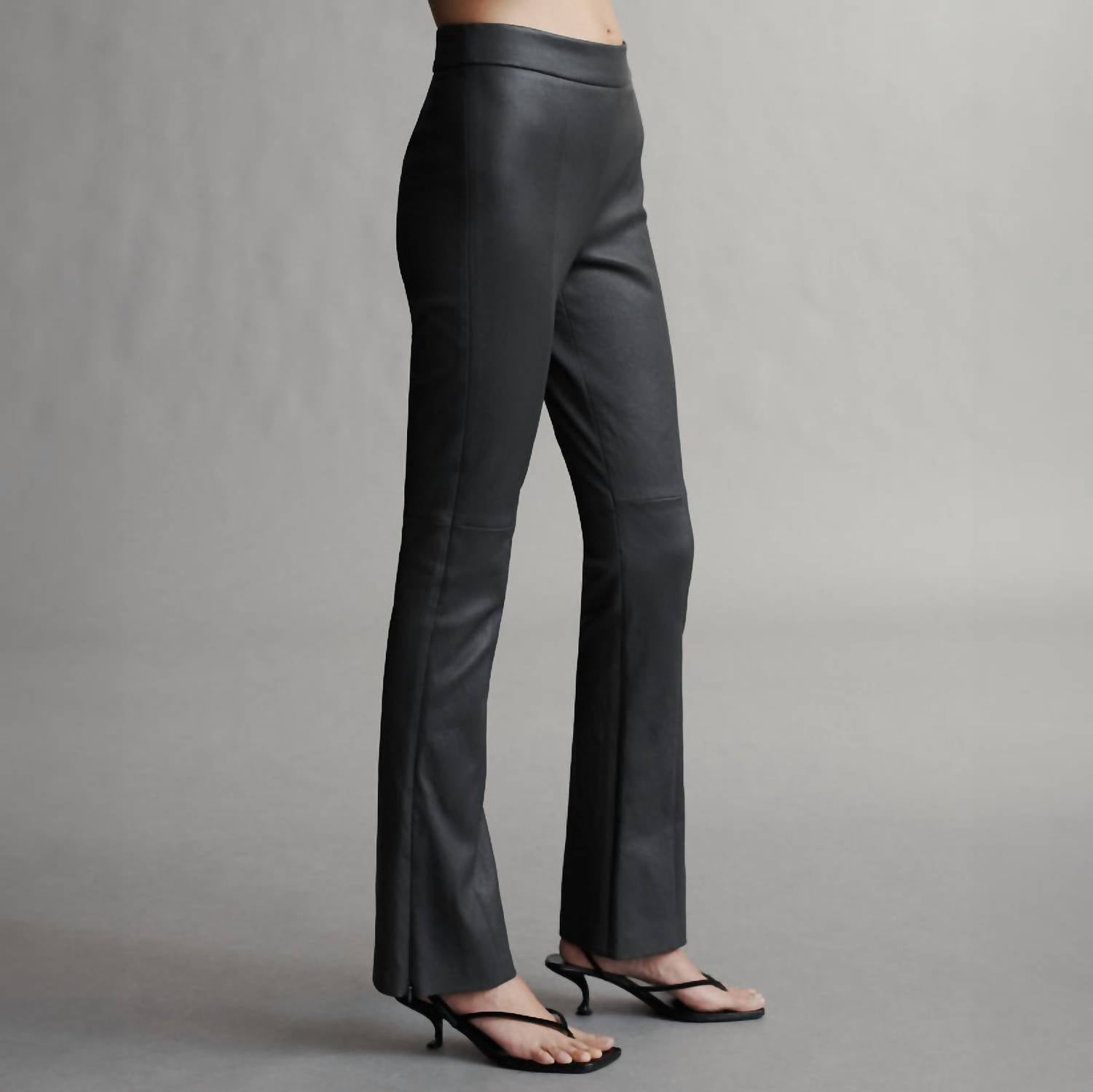TWP Skinny Love Boot Cut Pants in black oyster - women's pants - alternate view