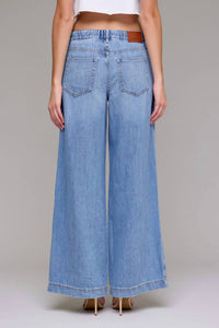 Hidden - Super Soft Elastic Waistband Wide Leg Jean