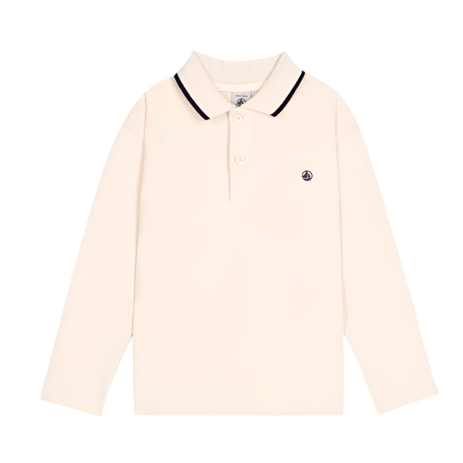 Petit Bateau - Boy's Long Sleeve Polo Shirt