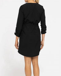 Mono B - Stretch Woven Scoop Neck Mini Dress