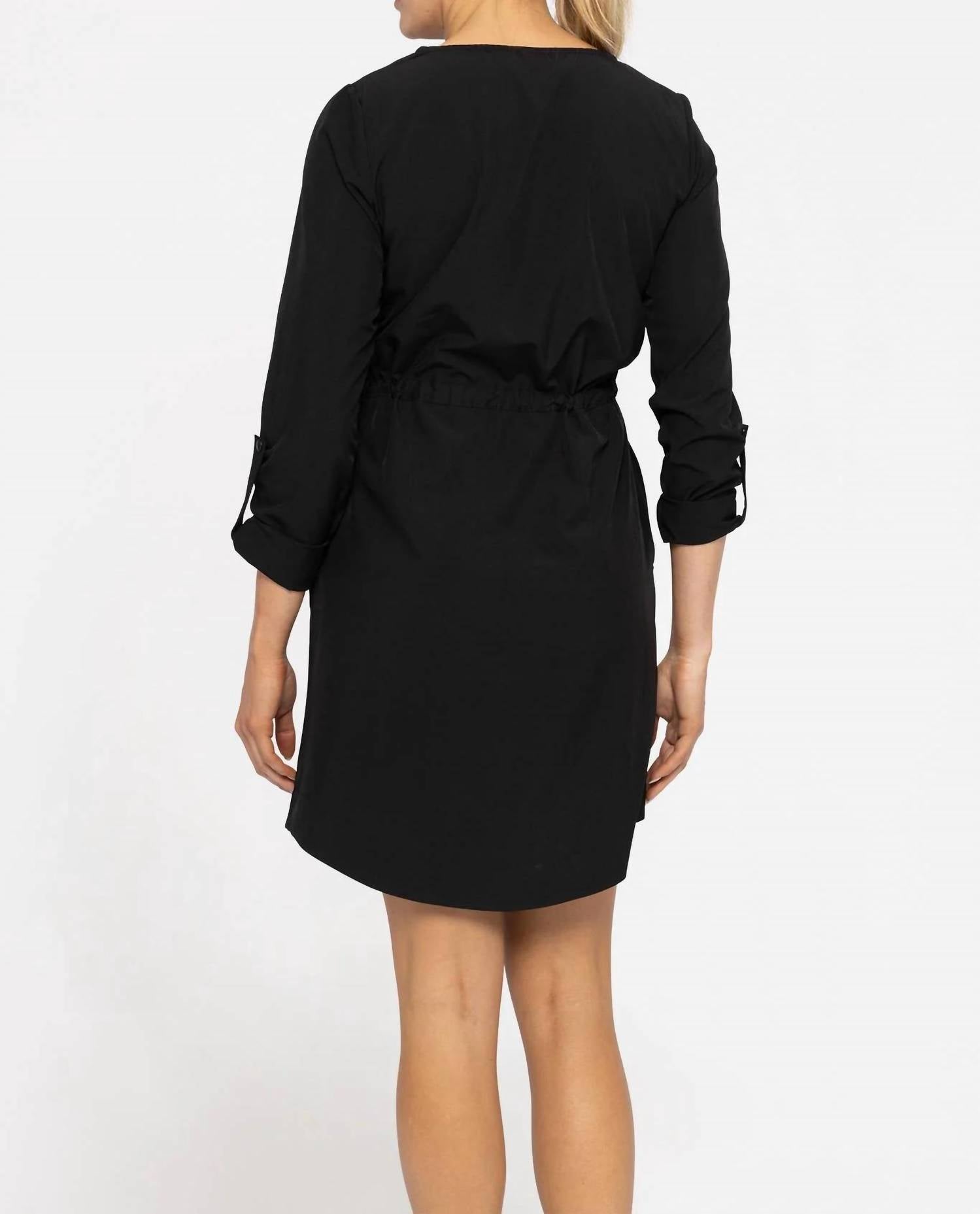 Mono B - Stretch Woven Scoop Neck Mini Dress