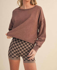 Kimberly C - Cutout Back Layering Sweatshirt