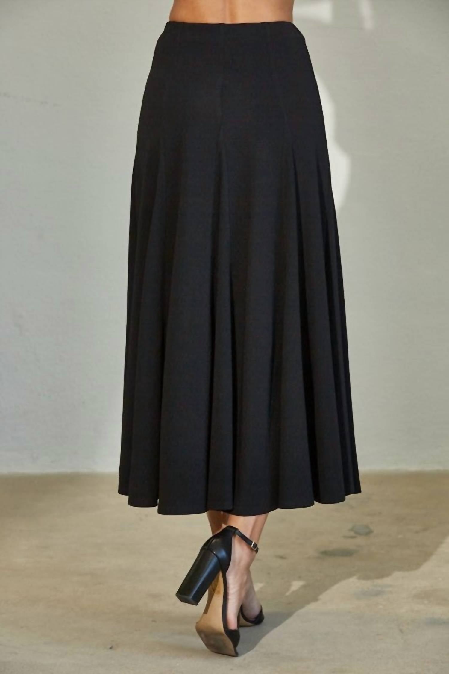 Edit By Nine - Crepe Knit Godet Skirt