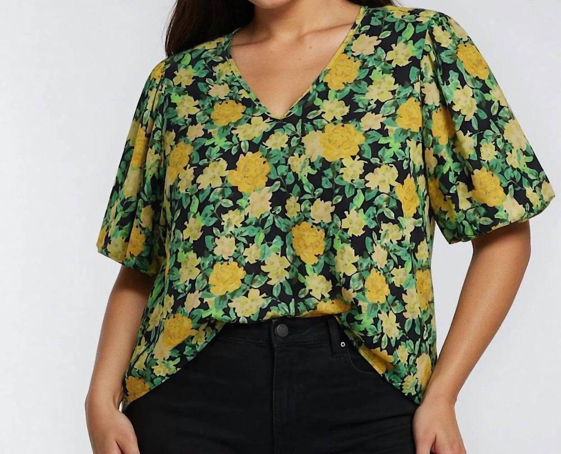 Karen Kane - Puff Sleeve Top - Plus