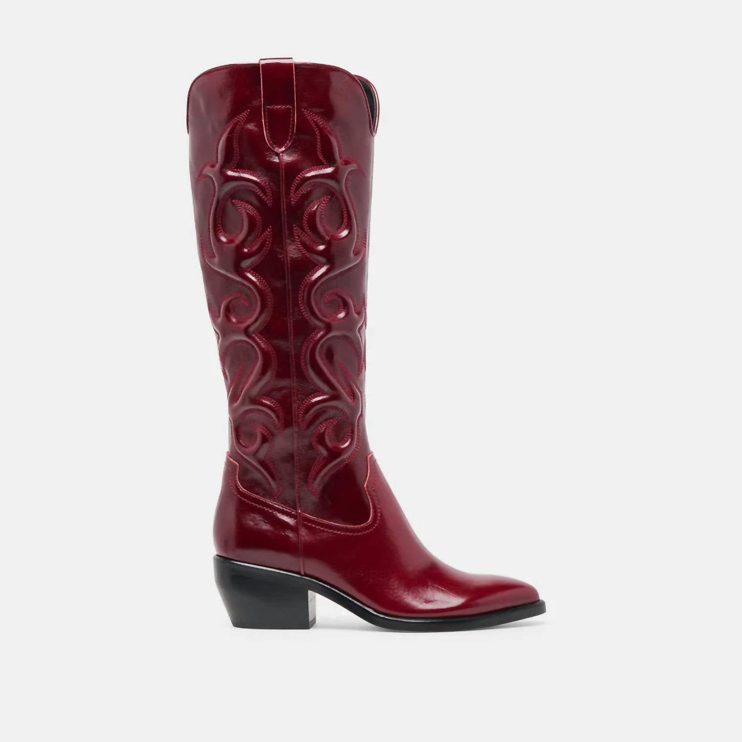 Dolce Vita Women's Mirla Leather Boots in oxblood - women's shoe