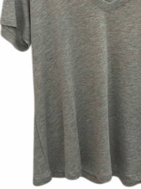 Maison Wheat Women's Charleston Vee Neck Tee in heather grey - women's t-shirt - alternate view