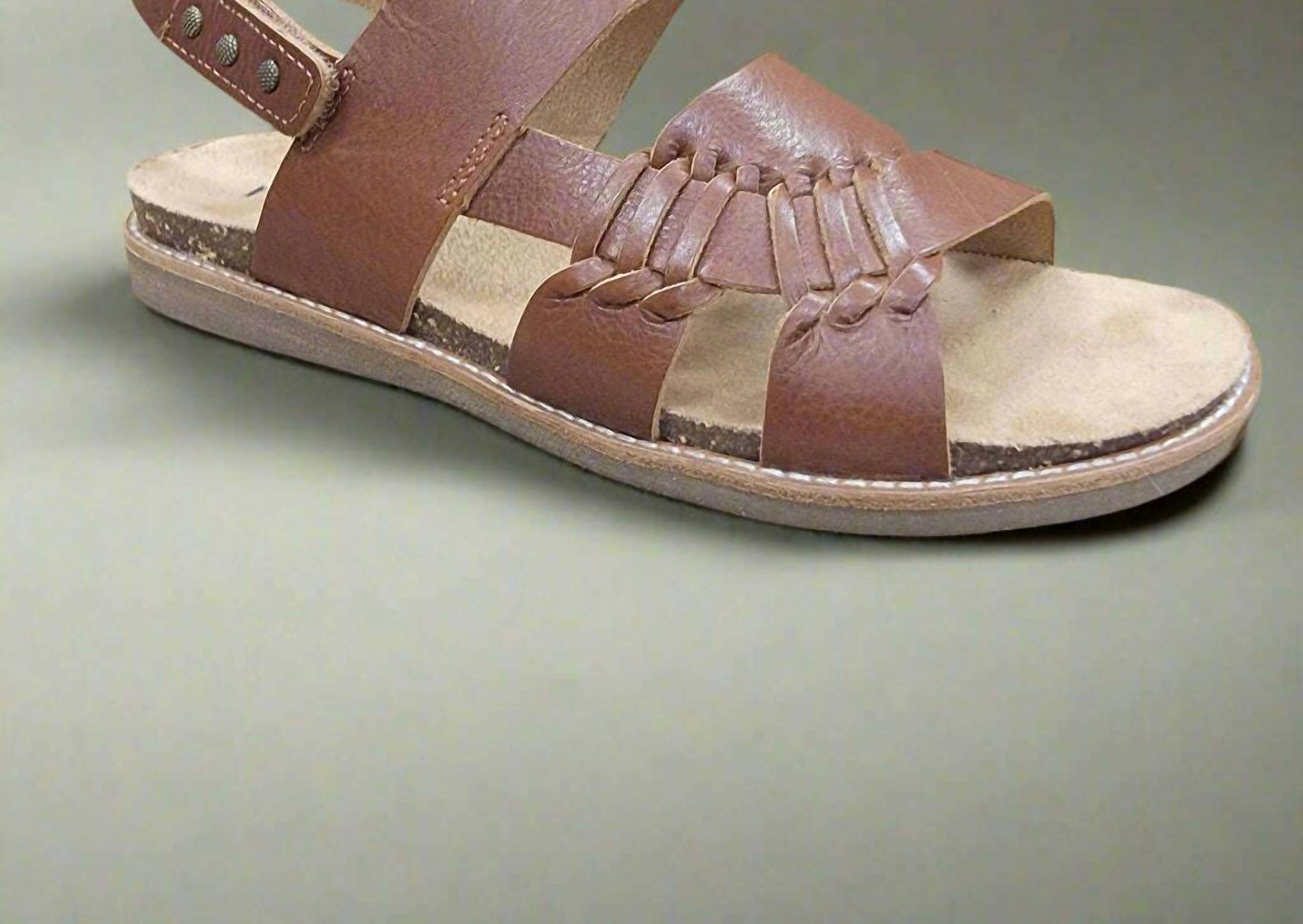 Halsa Footwear Women's Bella Flat Sandals in brown - women's sandal